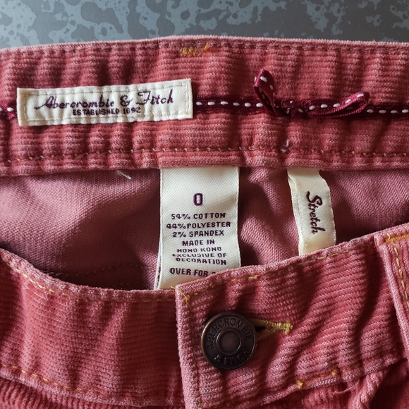 Abercrombie Blush Corduroy Pants Boot Cut Size: 0 - Picture 5 of 6